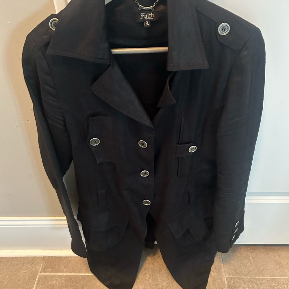 Faith Connexion Black Trench Coat